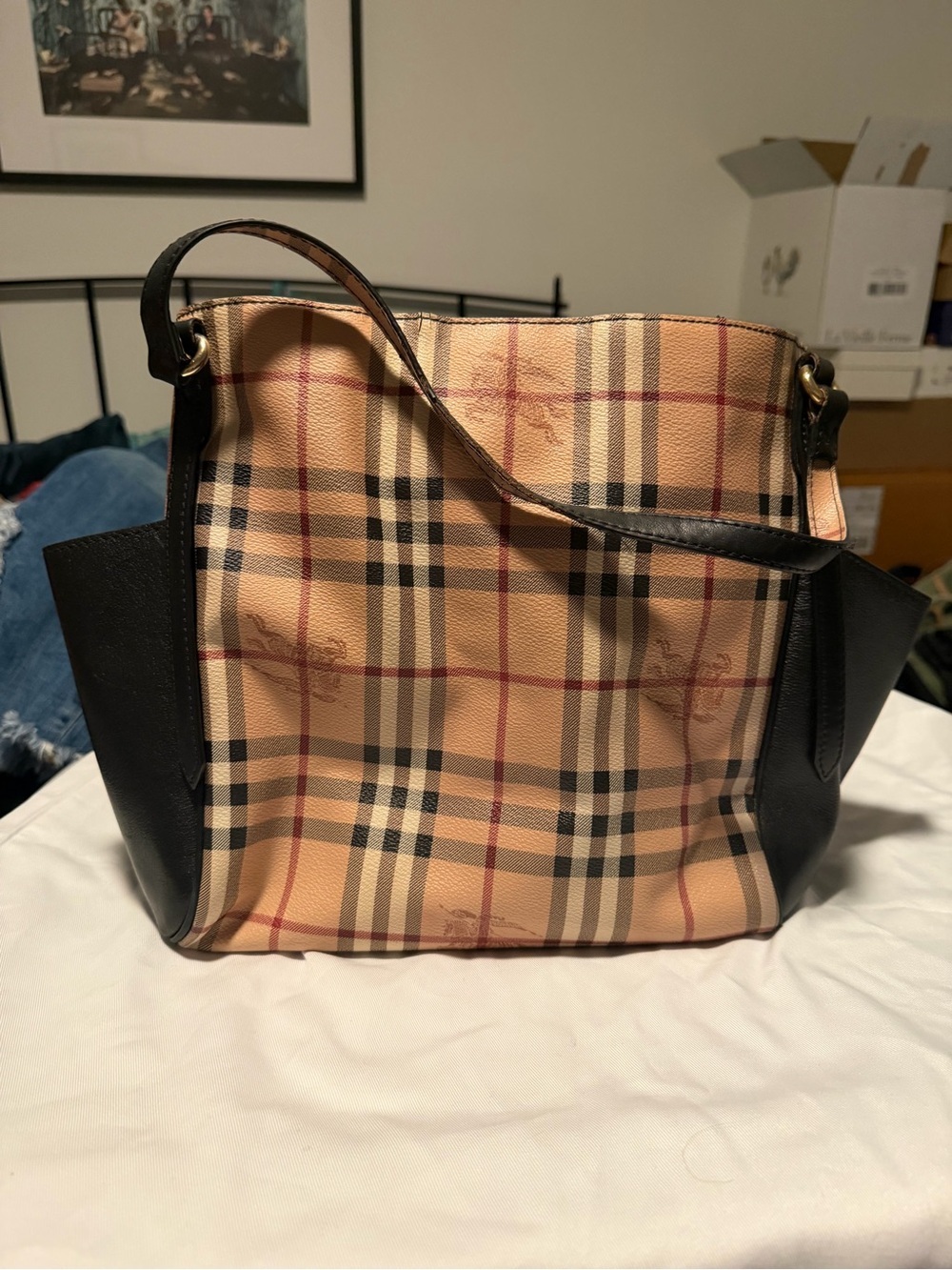 Burberry Haymarket Small Canterbury Tote Bag - Picture 3 of 15